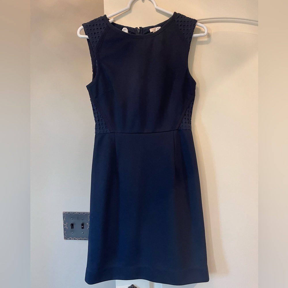 J crew navy shift dress size 0